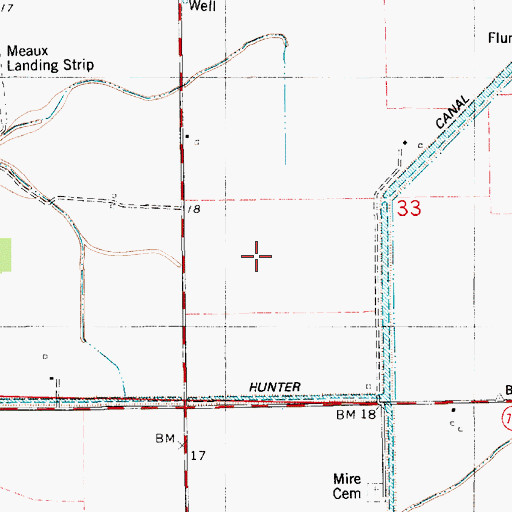 Topographic Map of Cossinade Gas Field, LA