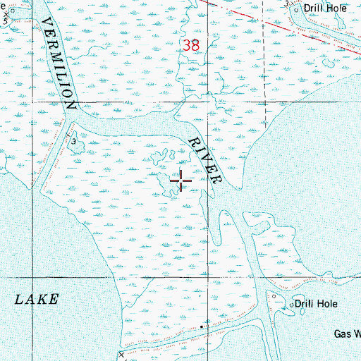 Topographic Map of Intracoastal City Gas Field, LA