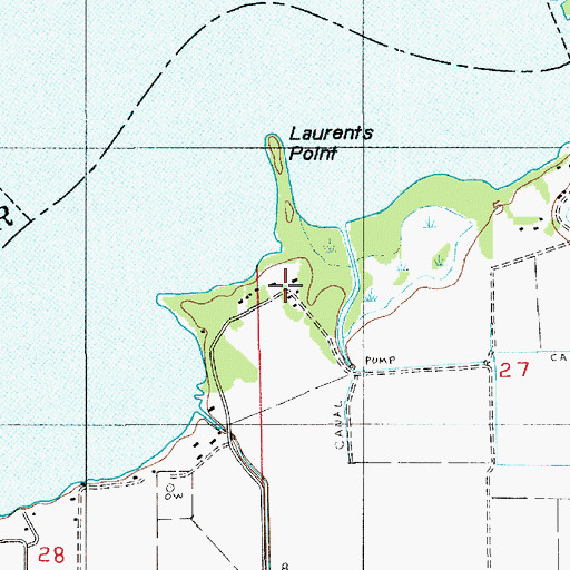 Topographic Map of Laurents Point, LA