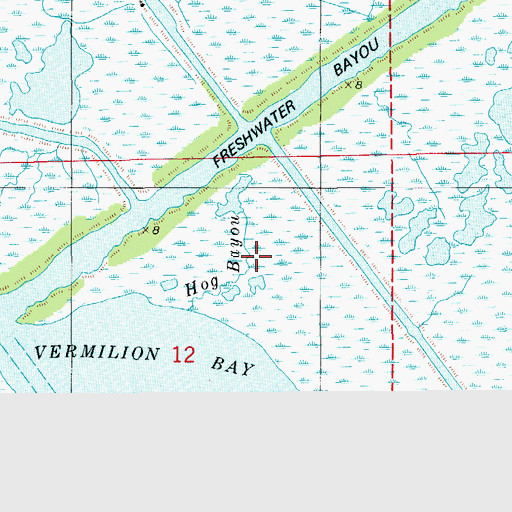 Topographic Map of North Buck Point Gas Field, LA