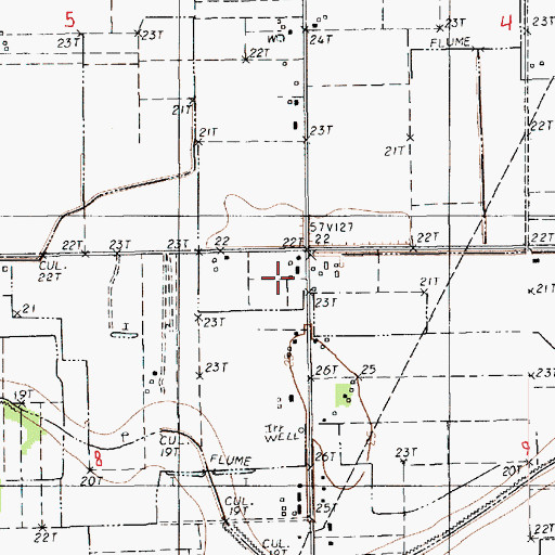 Topographic Map of North Leroy Gas Field, LA
