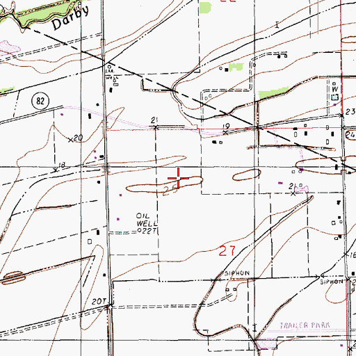 Topographic Map of North Parcperdue Gas Field, LA