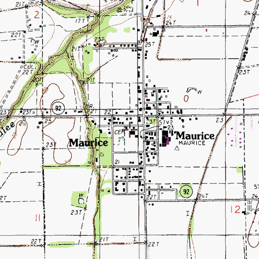 Topographic Map of Saint Alphonsus Catholic Church, LA