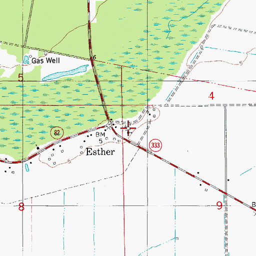 Topographic Map of Saint James Catholic Church, LA