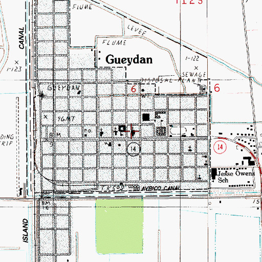 Topographic Map of Saint Peter Catholic Church, LA