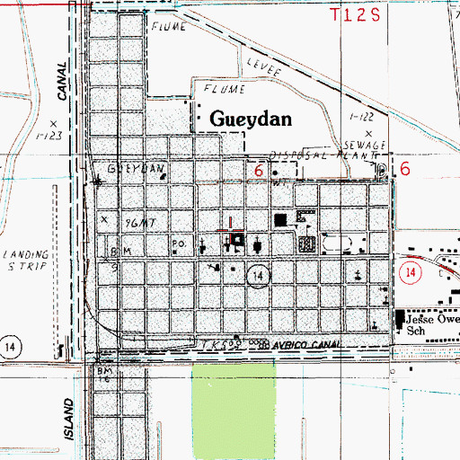 Topographic Map of Saint Peter School, LA