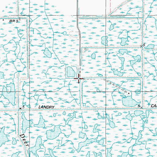 Topographic Map of South Erath Gas Field, LA