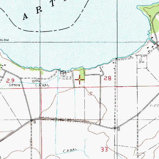Topographic Map of South Lake Arthur Gas Field, LA