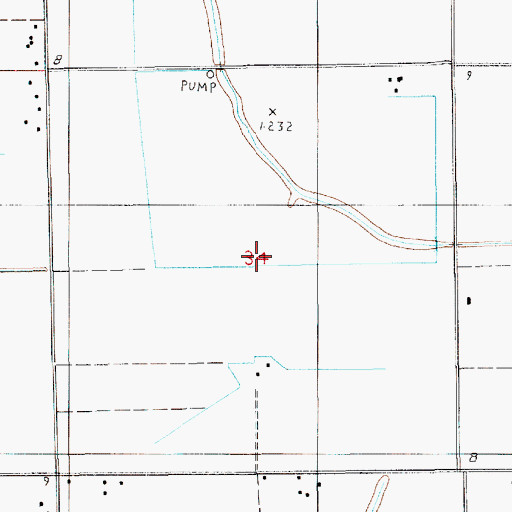 Topographic Map of South Riceville Gas Field, LA