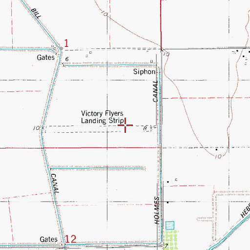 Topographic Map of Ken Guidry Number 1 Airport, LA