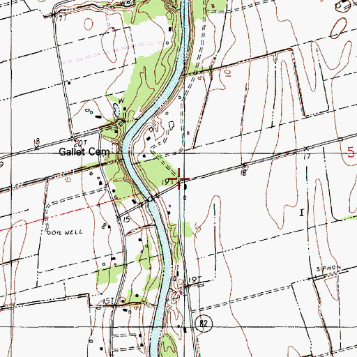 Topographic Map of Woodlawn, LA