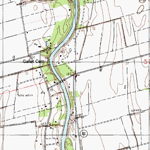 Topographic Map of Woodlawn School (historical), LA