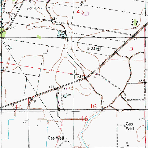 Topographic Map of Grosse Isle Gas Field, LA