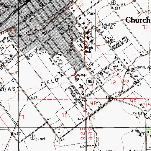 Topographic Map of Acadia - Saint Landry Hospital, LA