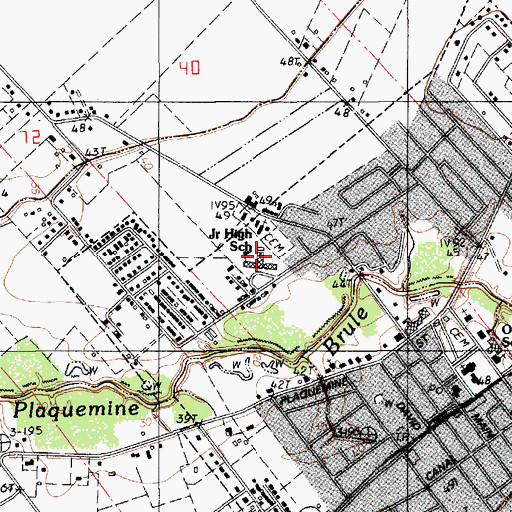 Topographic Map of Church Point Middle School, LA