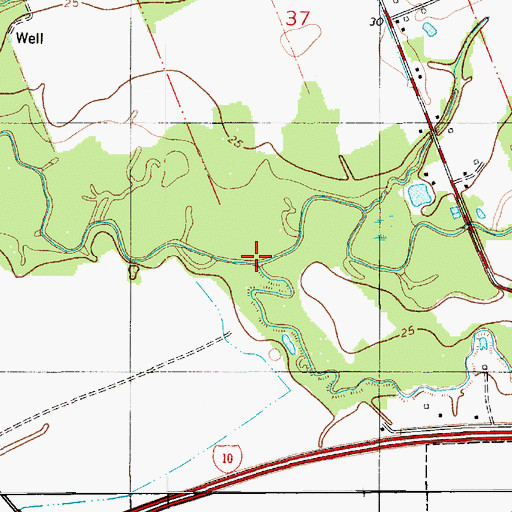 Topographic Map of Coulee Duralde, LA
