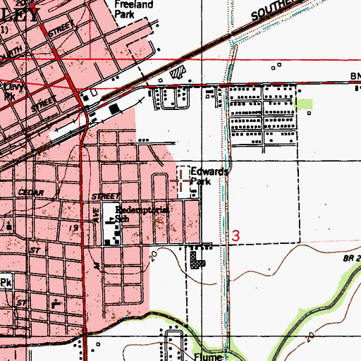 Topographic Map of Edwards Park, LA