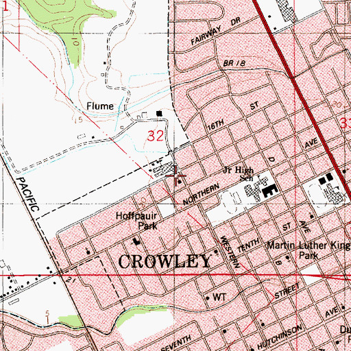 Topographic Map of First Christian Church, LA