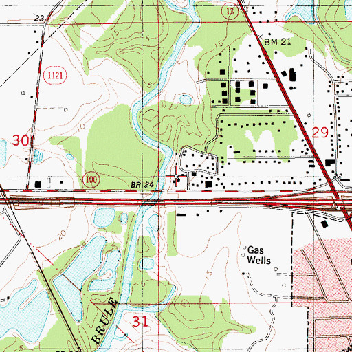 Topographic Map of First United Pentecostal Church, LA