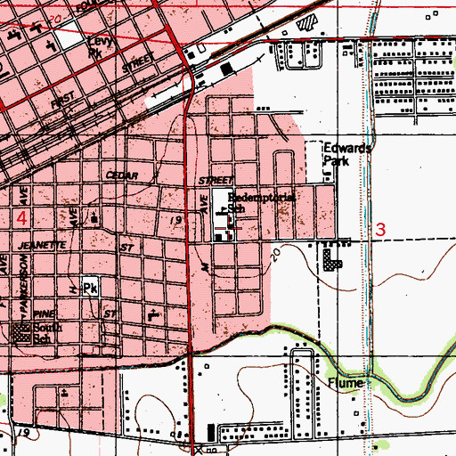 Topographic Map of Immaculate Heart of Mary Catholic Church, LA