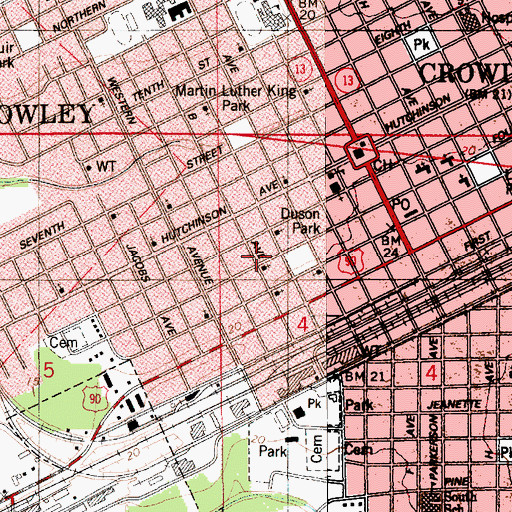 Topographic Map of Israelite Baptist Church, LA