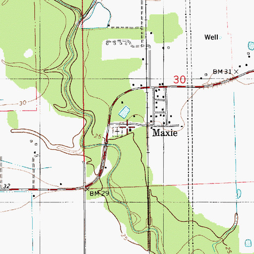 Topographic Map of Maxie Gospel Tabernacle, LA