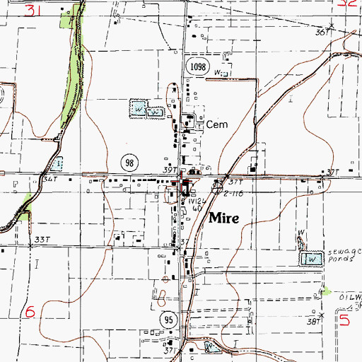 Topographic Map of Mire Elementary School, LA