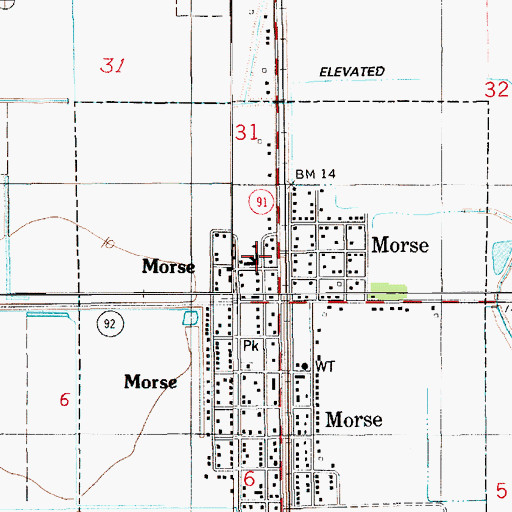 Topographic Map of Morse Elementary School, LA