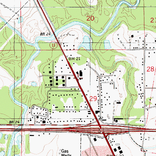 Topographic Map of Northview Church of Christ, LA
