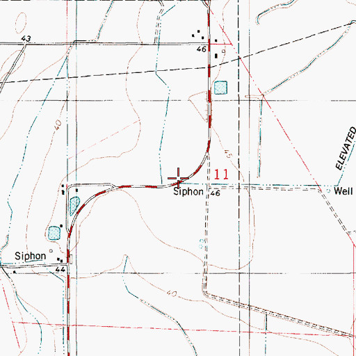 Topographic Map of Prairie Faquetaique, LA