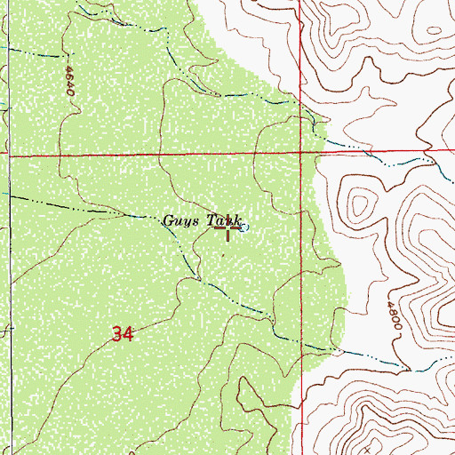 Topographic Map of Guys Tank, AZ
