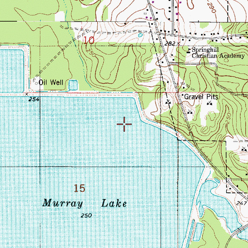 Topographic Map of Oak Flat, LA