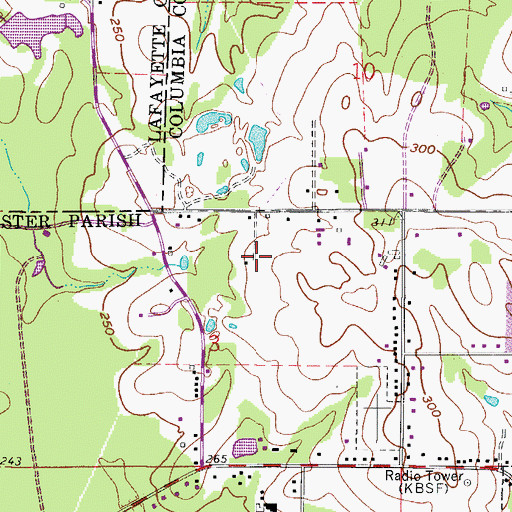 Topographic Map of Randy McMahen Park, LA