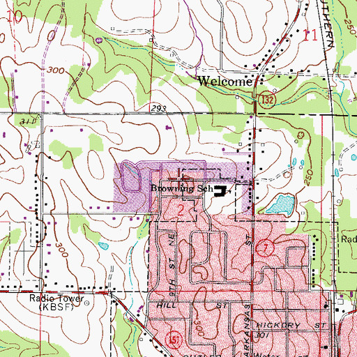 Topographic Map of North Acres, LA