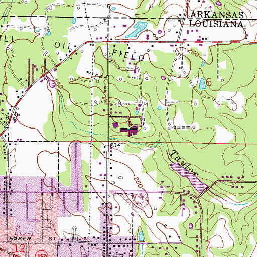 Topographic Map of Springhill Medical Center, LA