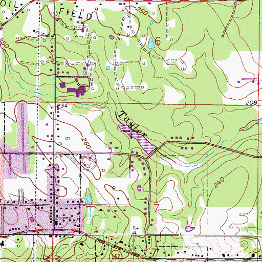 Topographic Map of Sandlin Lake, LA