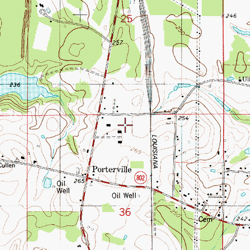Topographic Map of North Webster Industrial District Park, LA