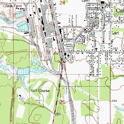 Topographic Map of Clifford, LA