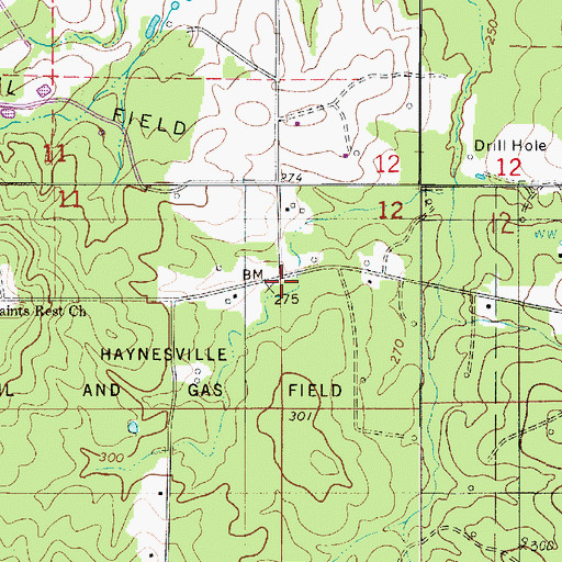 Topographic Map of Matthews School (historical), LA
