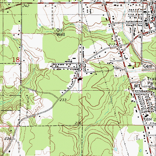 Topographic Map of Webster Parish Special Learning Center, LA