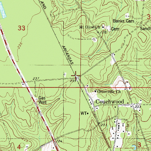 Topographic Map of Placid (historical), LA