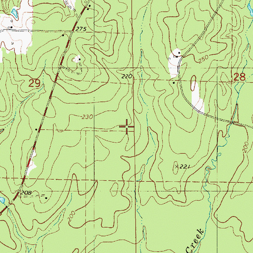 Topographic Map of Sims School (historical), LA