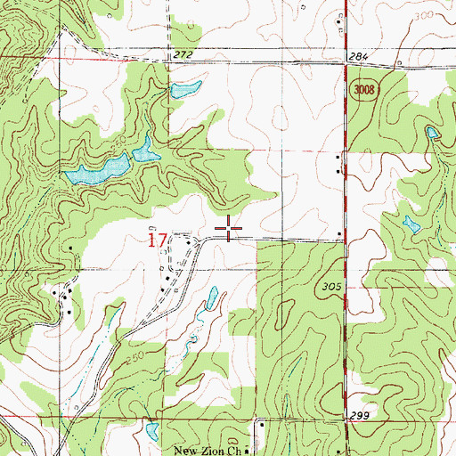 Topographic Map of Lindsey School (historical), LA