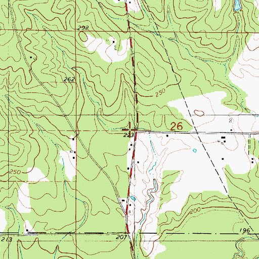 Topographic Map of Beulahs Mount Church (historical), LA