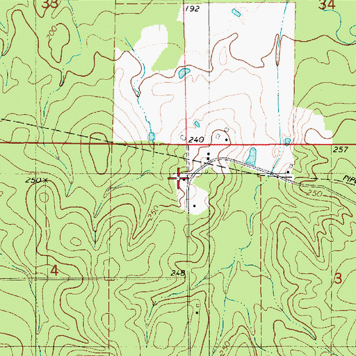 Topographic Map of Dorcheat Lodge (historical), LA