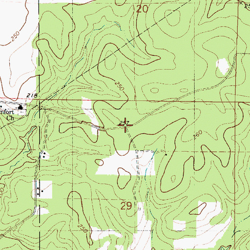 Topographic Map of Martins Store (historical), LA