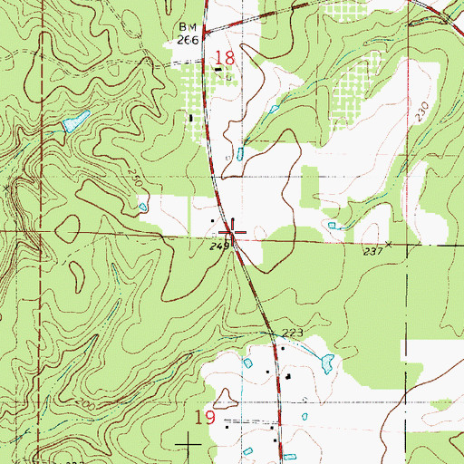 Topographic Map of Mims School (historical), LA