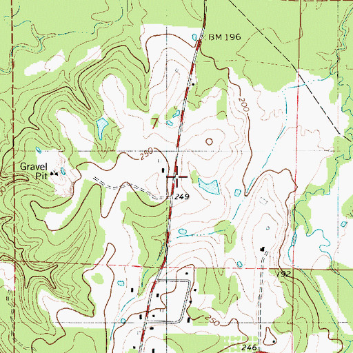 Topographic Map of Johnsons Store (historical), LA