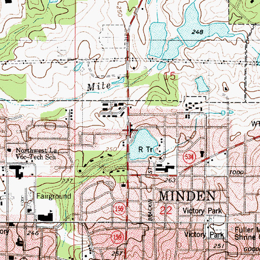 Topographic Map of Lakeview United Methodist Church, LA