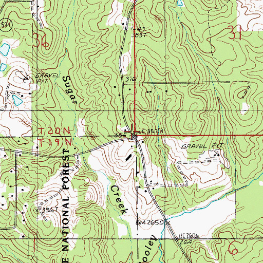 Topographic Map of Rocky Comfort School (historical), LA